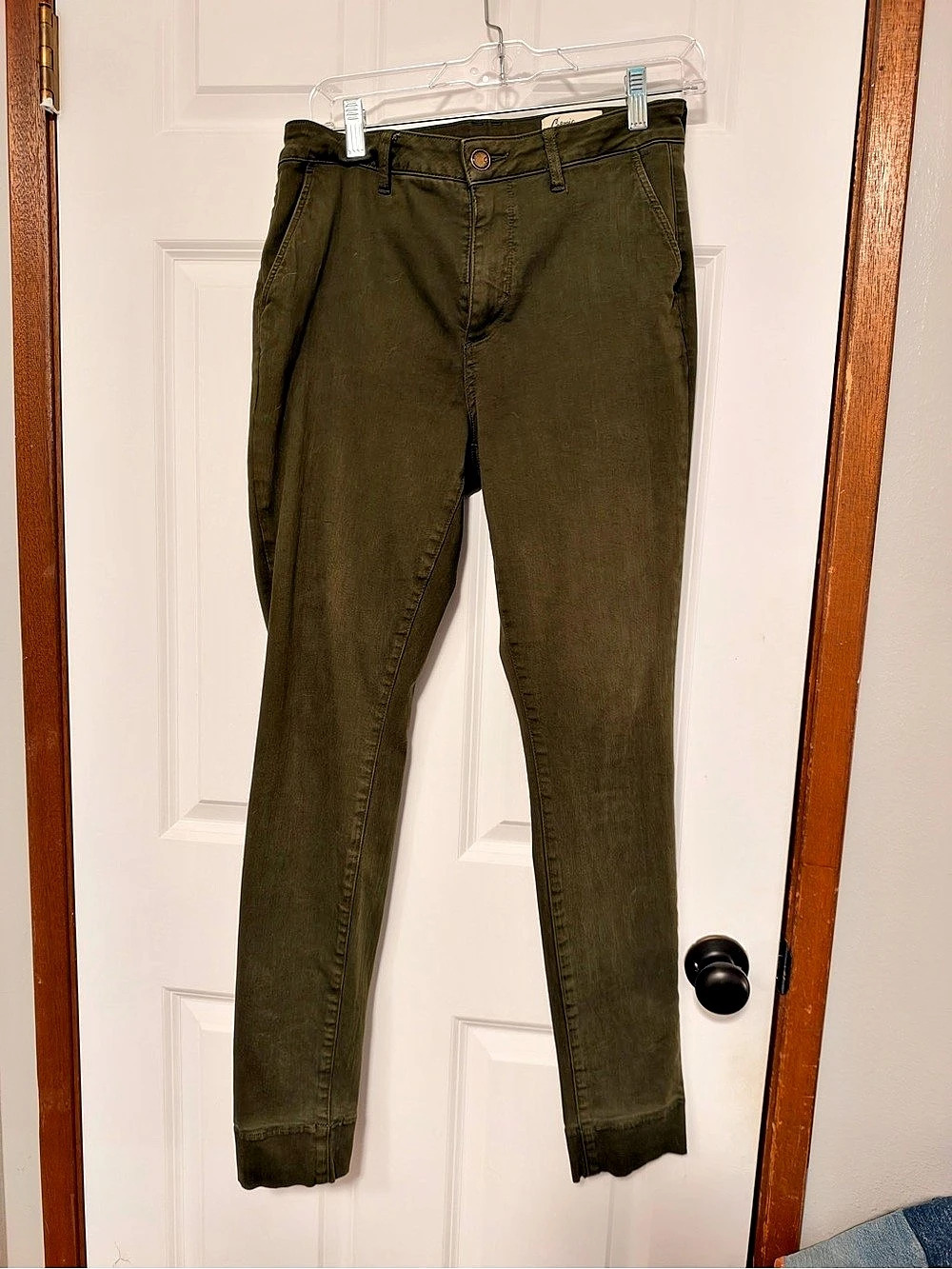 Cosmic Blue Love Olive Skinny Pants
